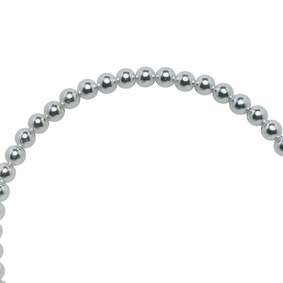 Pair Of Dressy Headbands - Gold Tone Cuban Chain and Faux Pearl (5568) - Picture 7 of 10